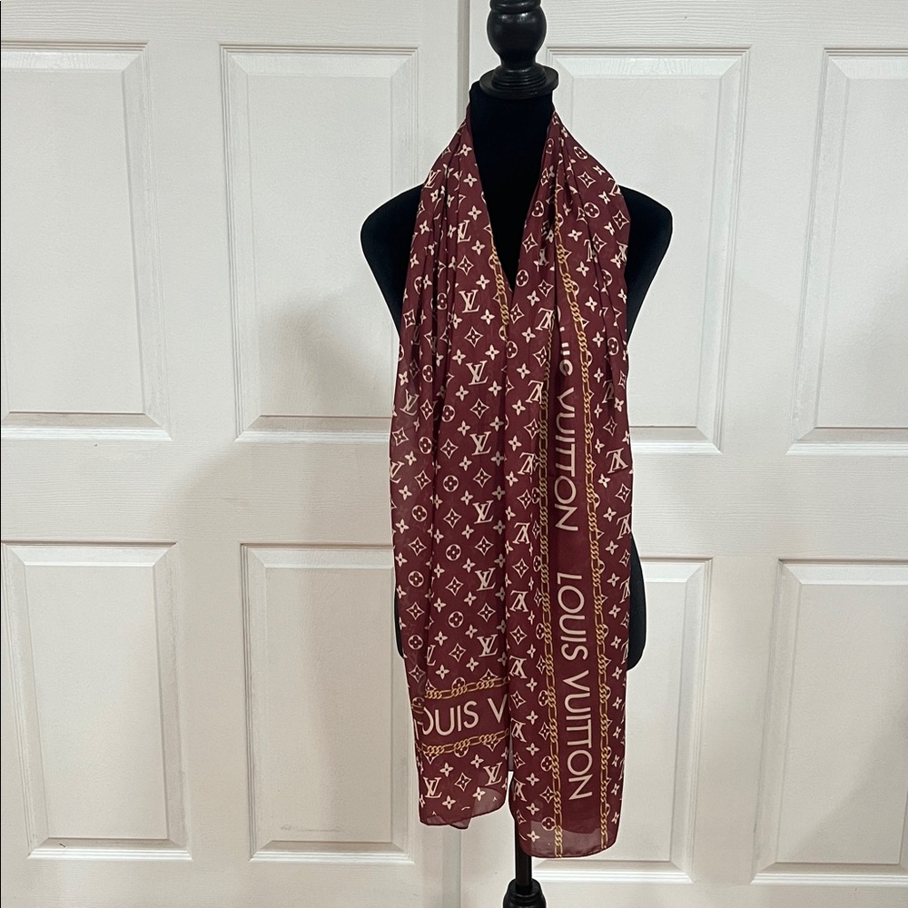 (( not authentic))NEW❤️LV Chiffon Shawl - Picture 7 of 17
